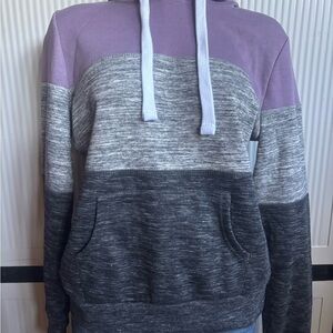 Reflex Women's Lavender and Charcoal Hoodie Sweater